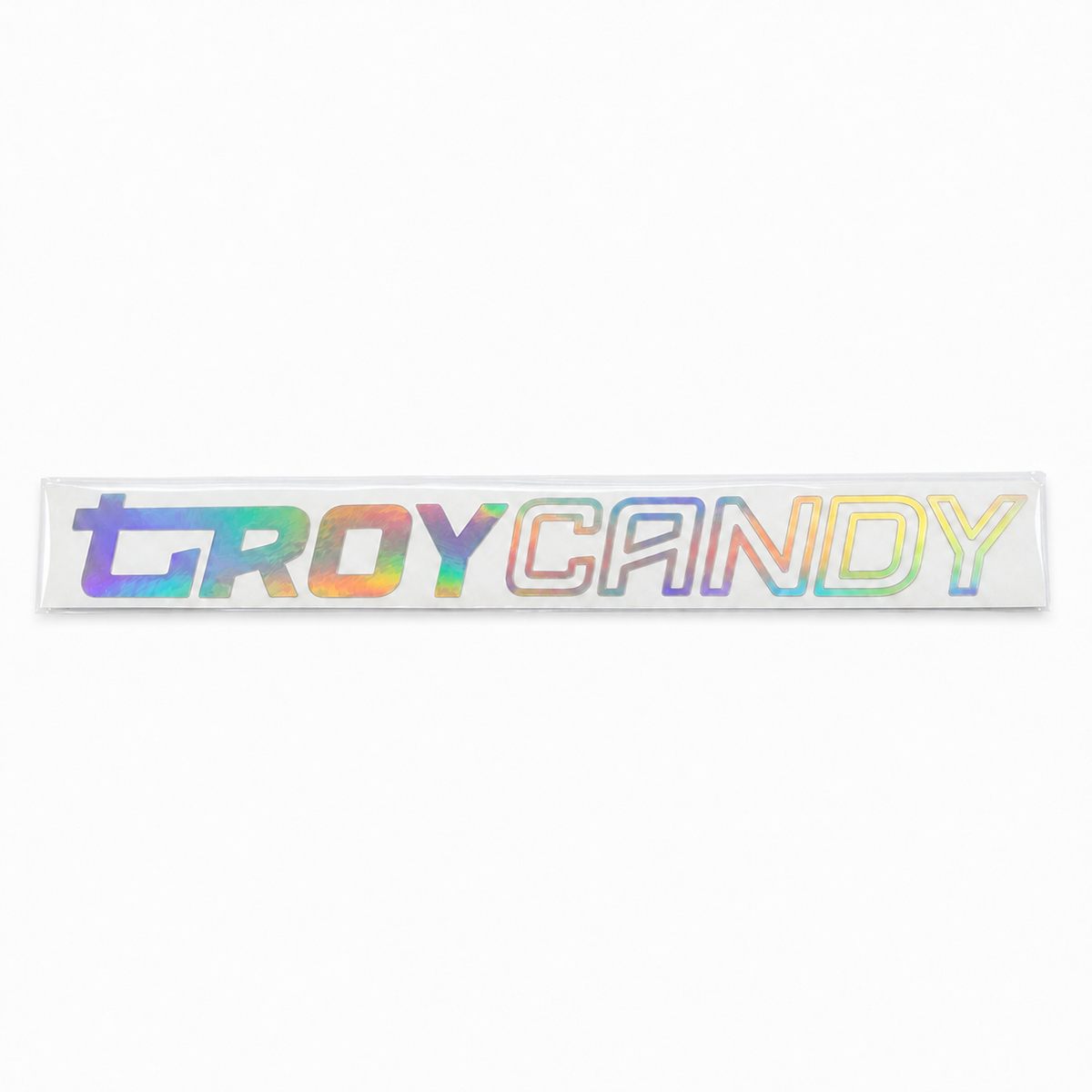 Signature Holographic Troy Candy Window Sticker
